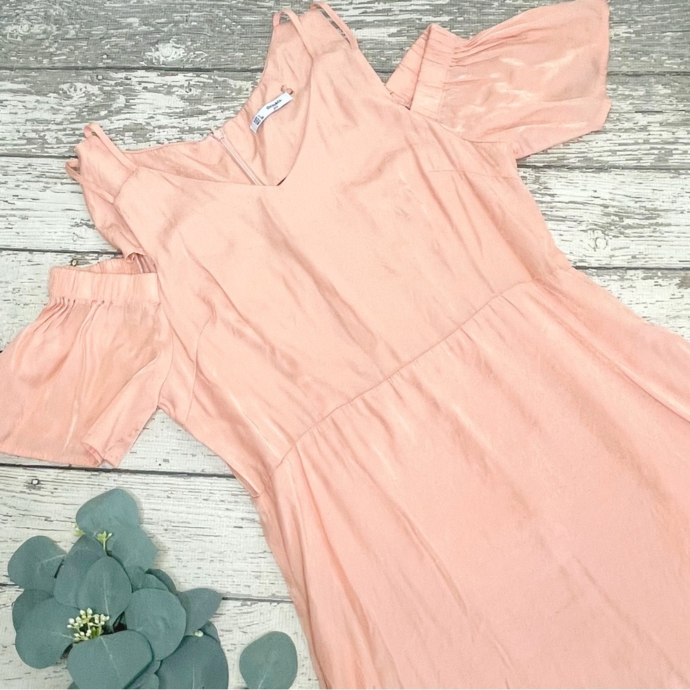 Christy & Co. Cold Shoulder Maxi Dress